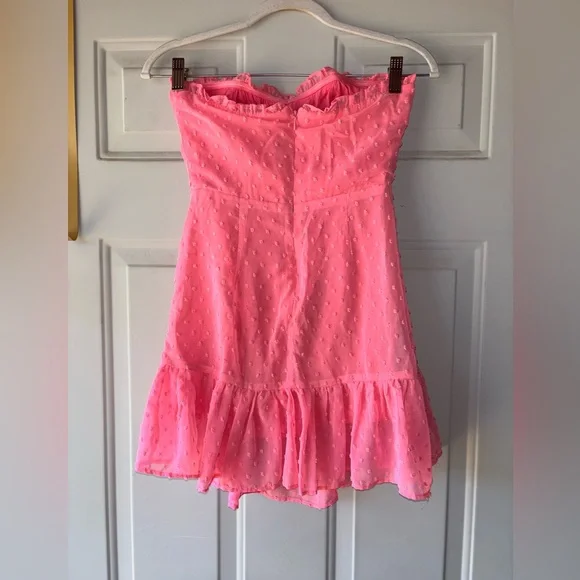 Hello Molly pink strapless dress size 4 - Picture 3 of 3